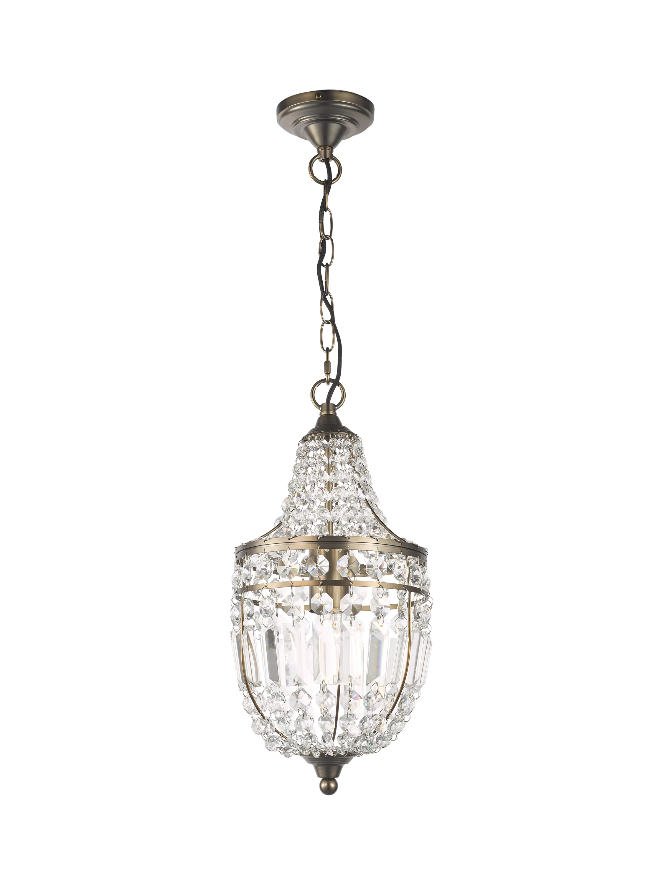 John Lewis La Scala Acorn crystal chandelier satin bronze - British product