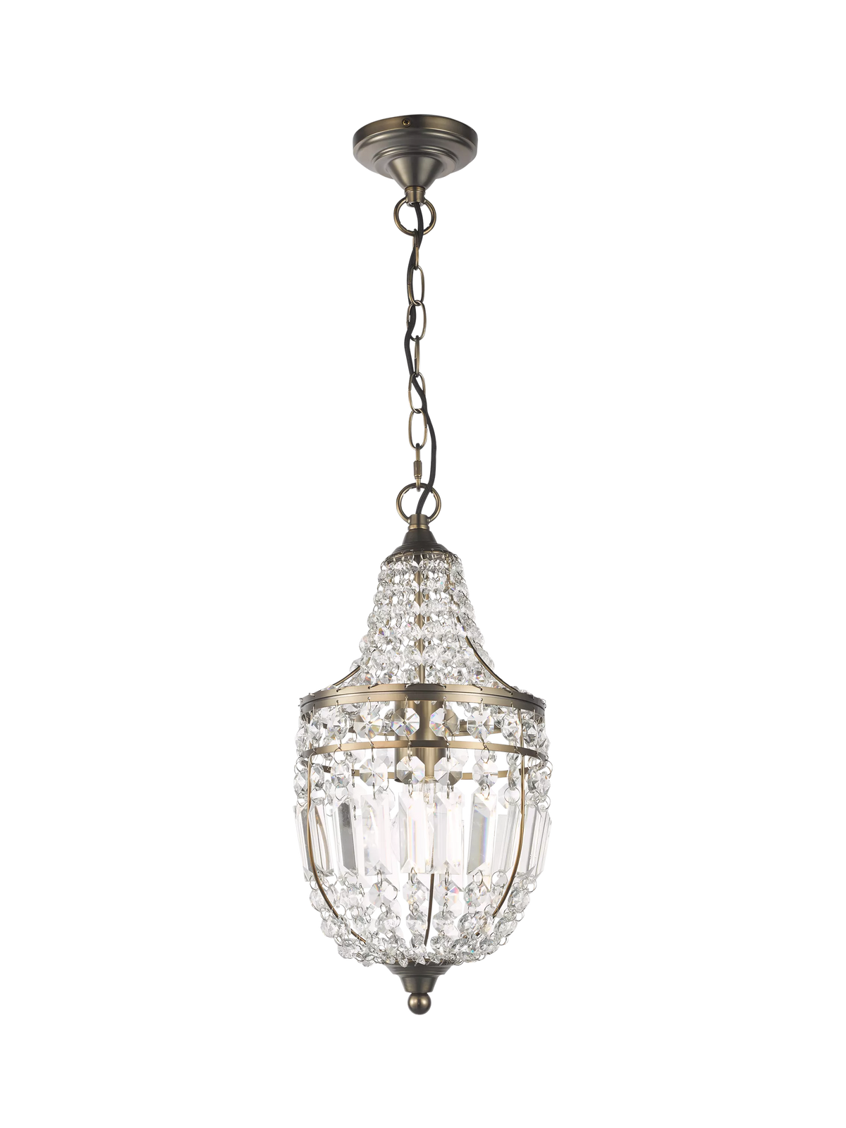 John Lewis La Scala Acorn crystal chandelier satin bronze - British product