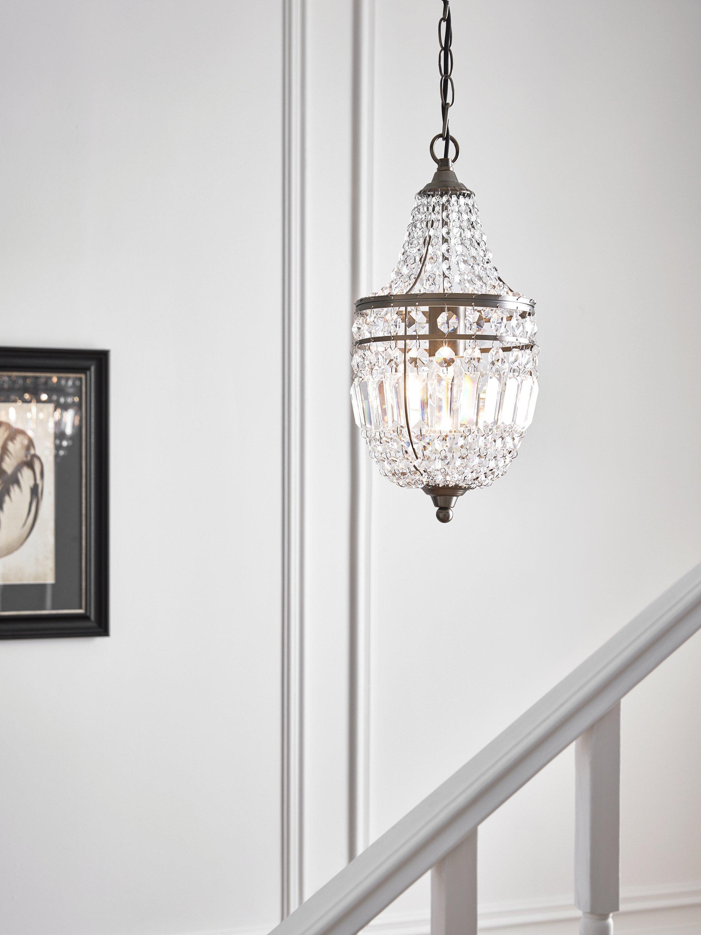 John Lewis La Scala Acorn crystal chandelier satin bronze - British product