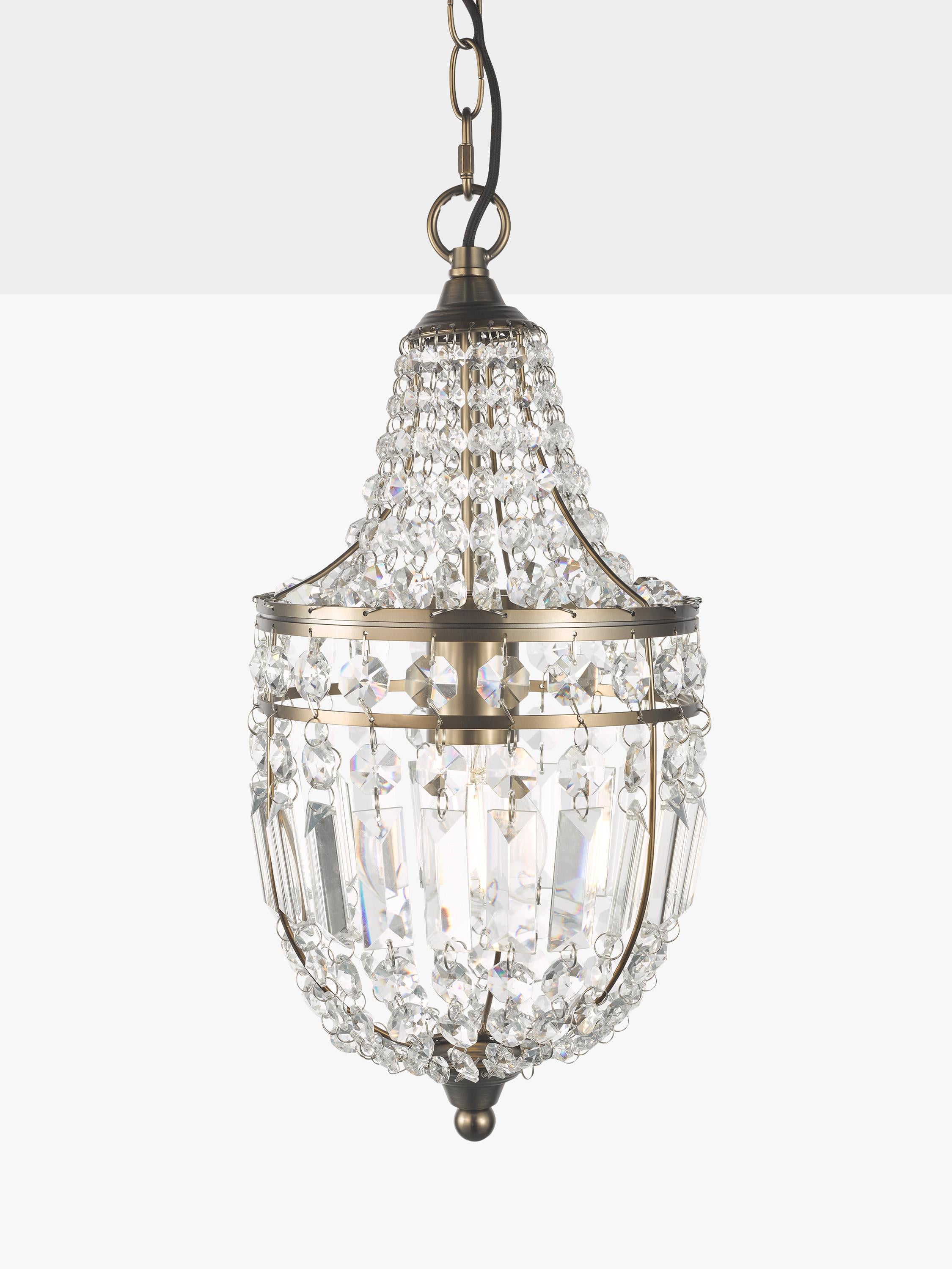 John Lewis La Scala Acorn crystal chandelier satin bronze - British product
