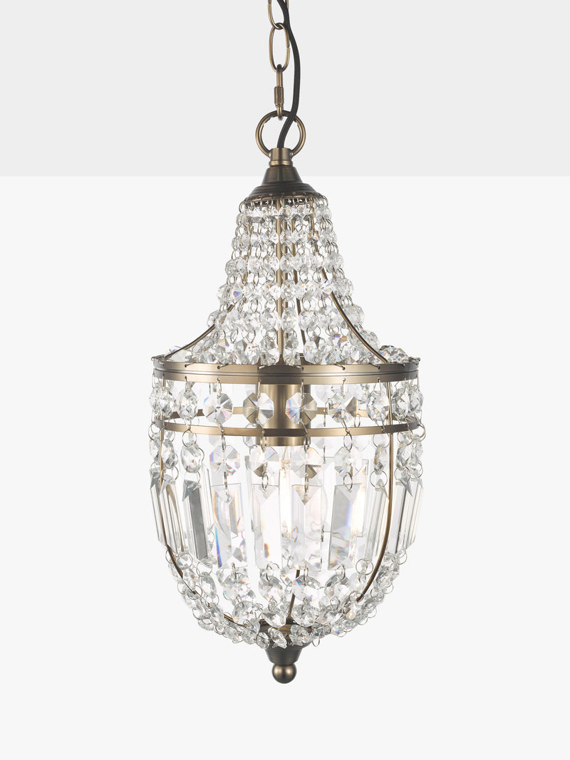 John Lewis La Scala Acorn crystal chandelier satin bronze - British product