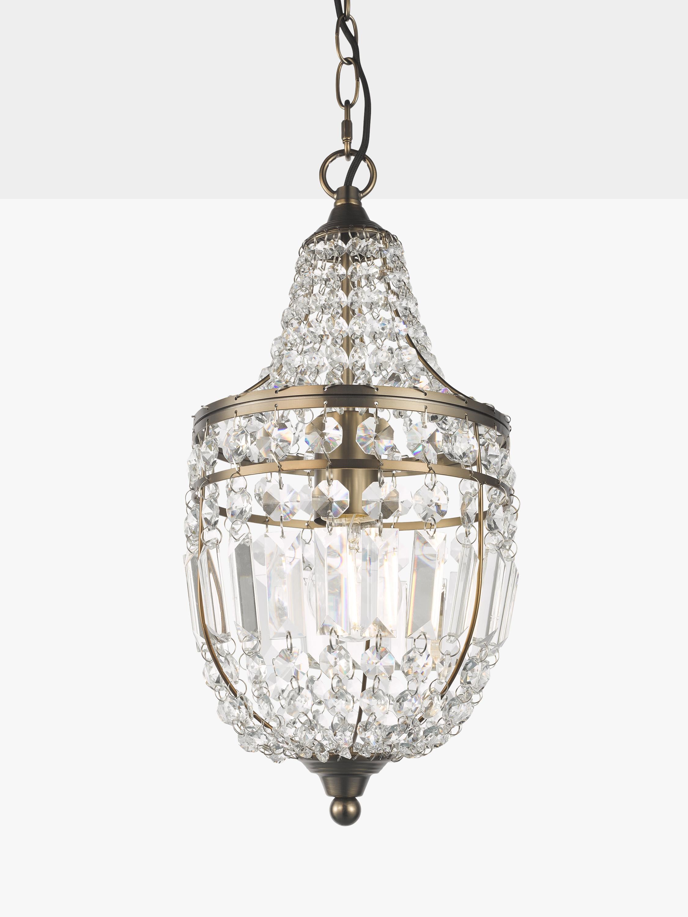 John Lewis La Scala Acorn crystal chandelier satin bronze - British product