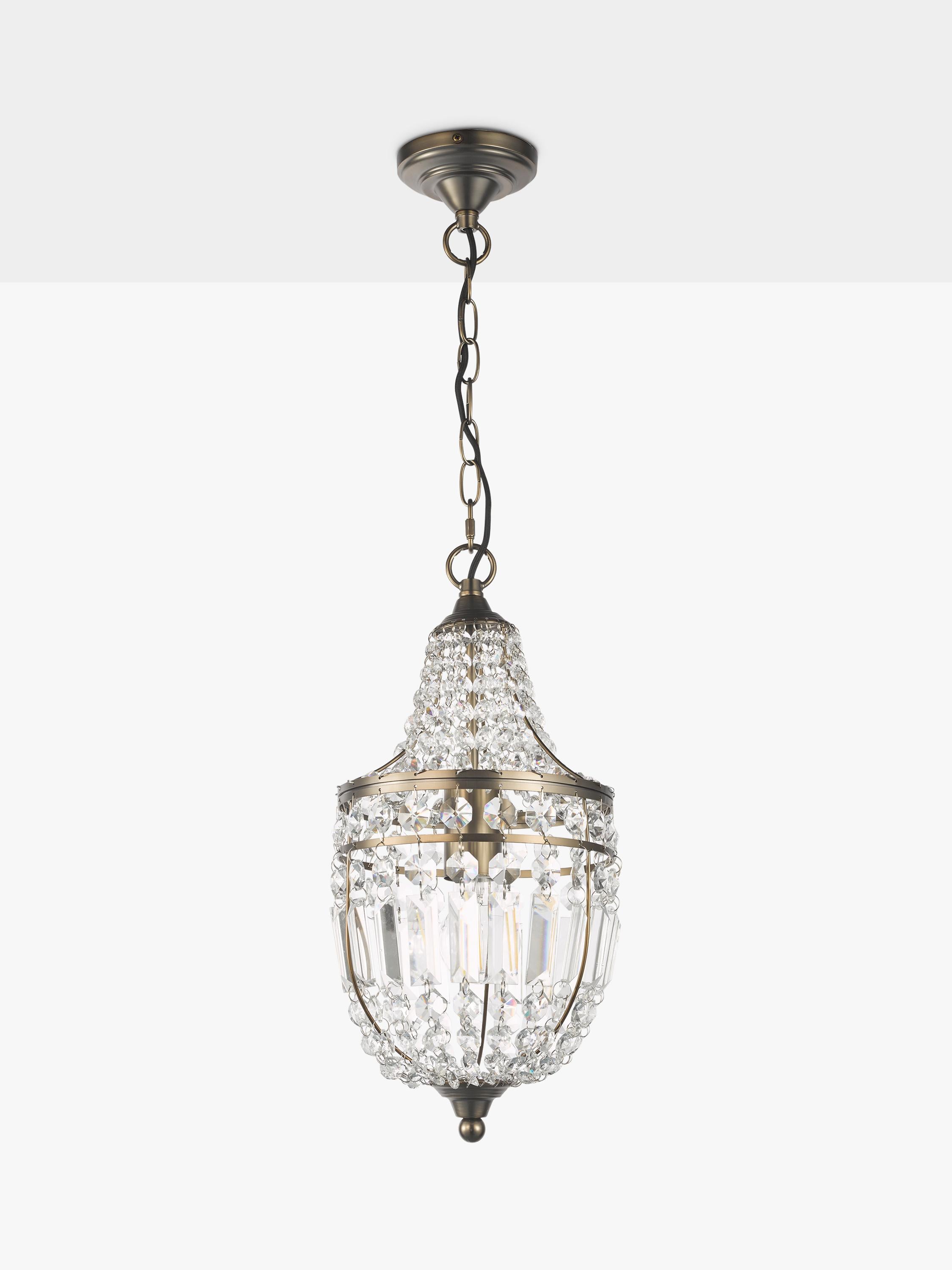 John Lewis La Scala Acorn crystal chandelier satin bronze - British product