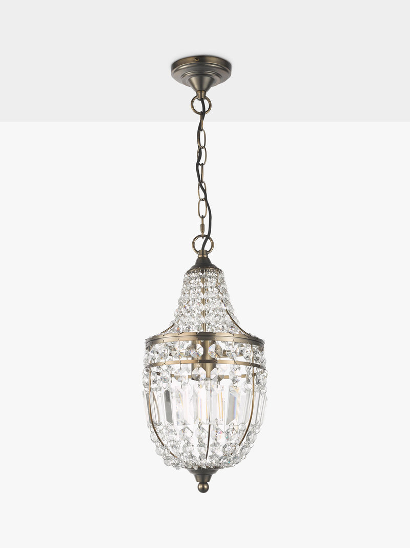 John Lewis La Scala Acorn crystal chandelier satin bronze - British product
