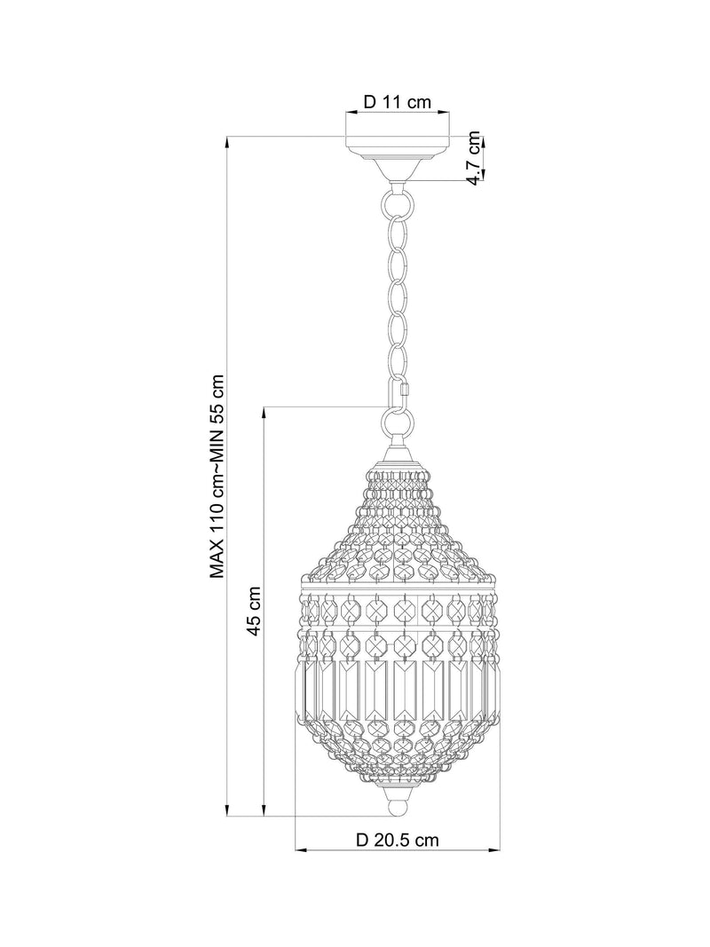 John Lewis La Scala Acorn crystal chandelier satin bronze - British product