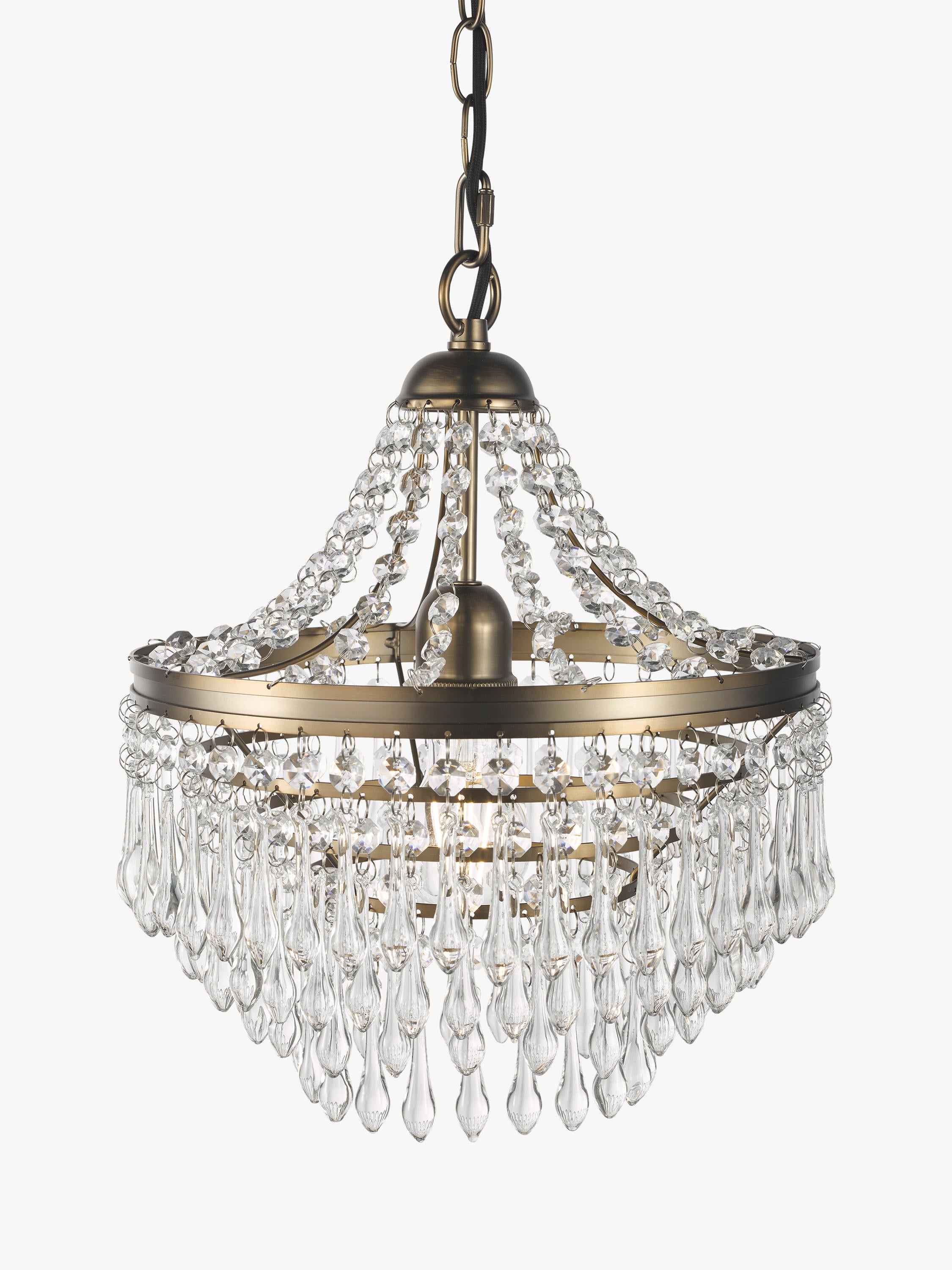 John Lewis La Scala chandelier satin bronze 30cm diameter, imported from the UK