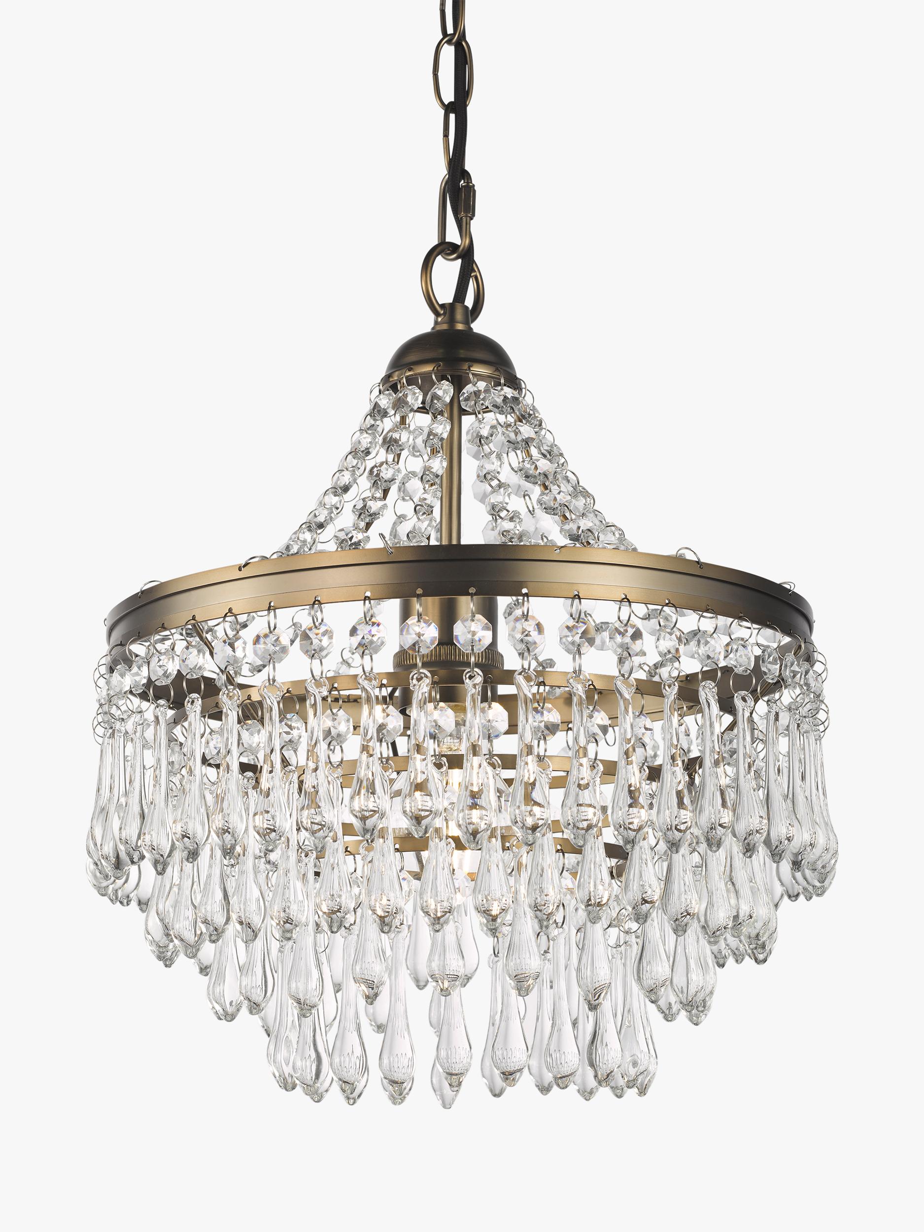 John Lewis La Scala chandelier satin bronze 30cm diameter, imported from the UK