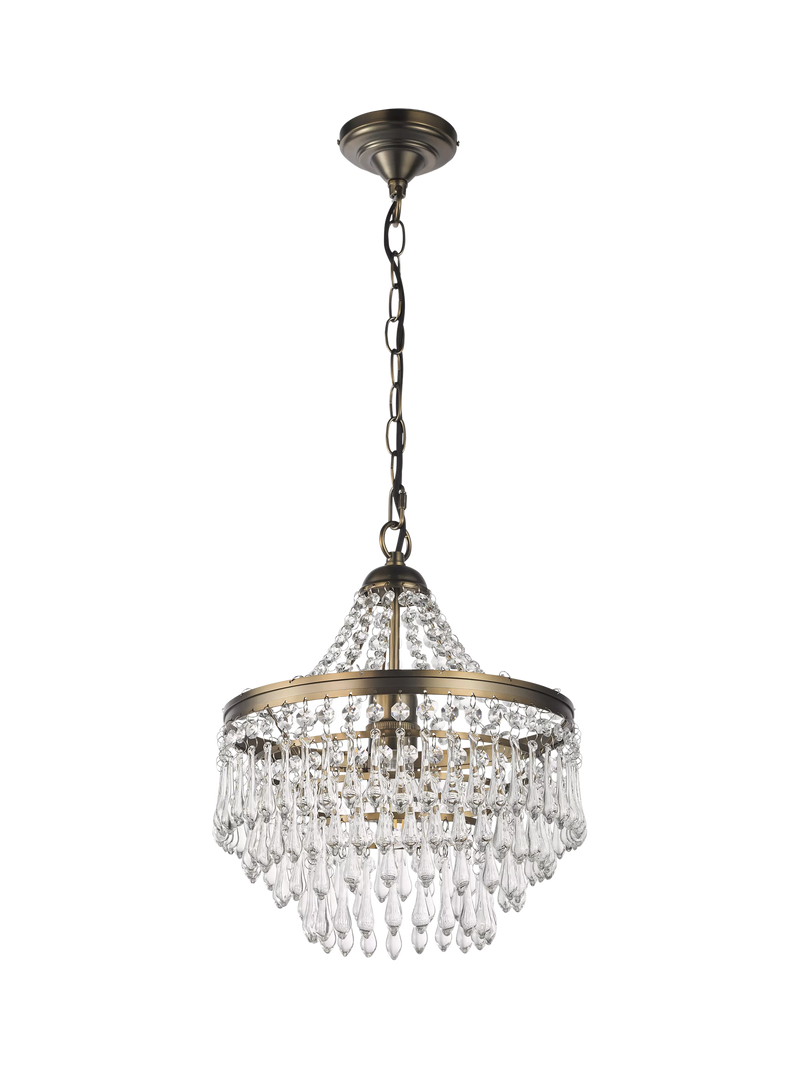 John Lewis La Scala chandelier satin bronze 30cm diameter, imported from the UK