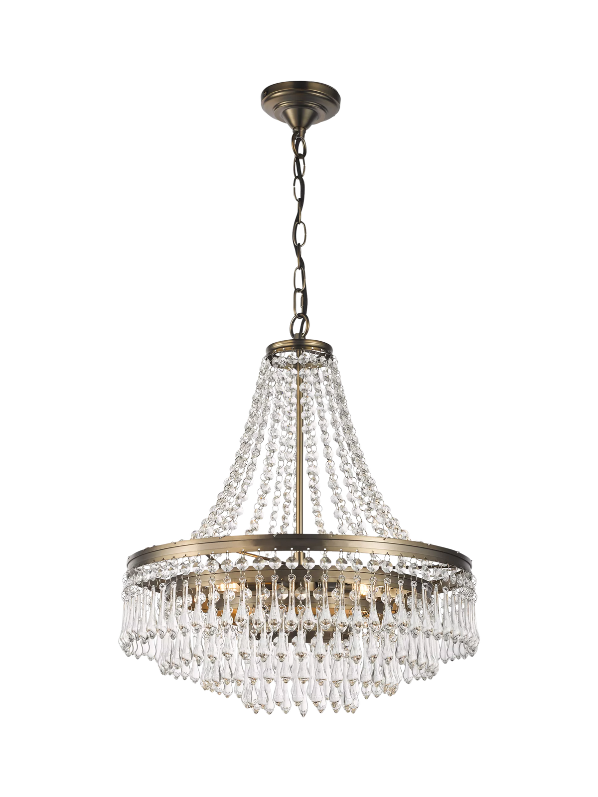 John Lewis La Scala satin bronze swag chandelier 52cm, UK version