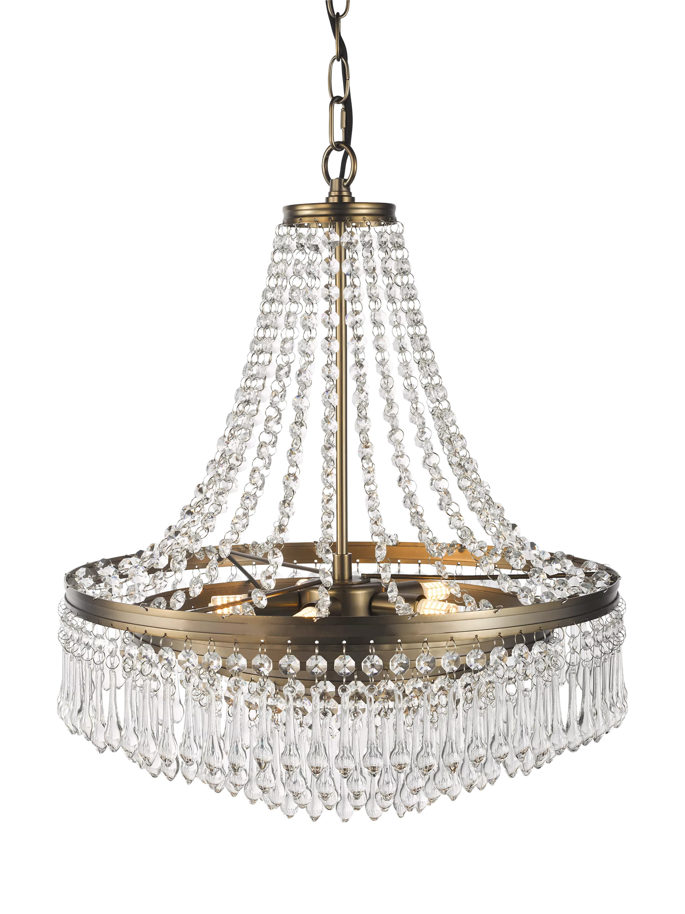 John Lewis La Scala satin bronze swag chandelier 52cm, UK version