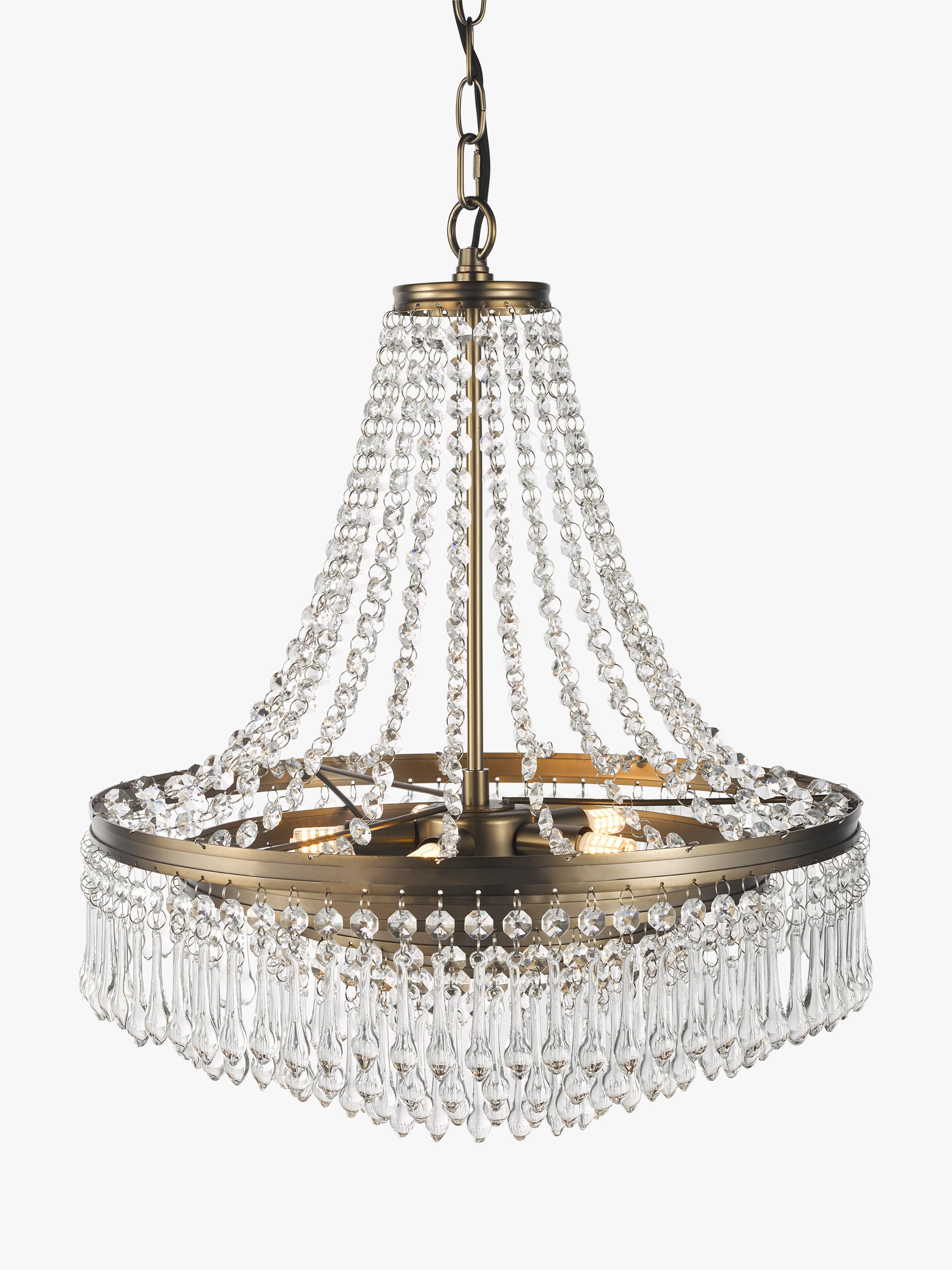 John Lewis La Scala satin bronze swag chandelier 52cm, UK version