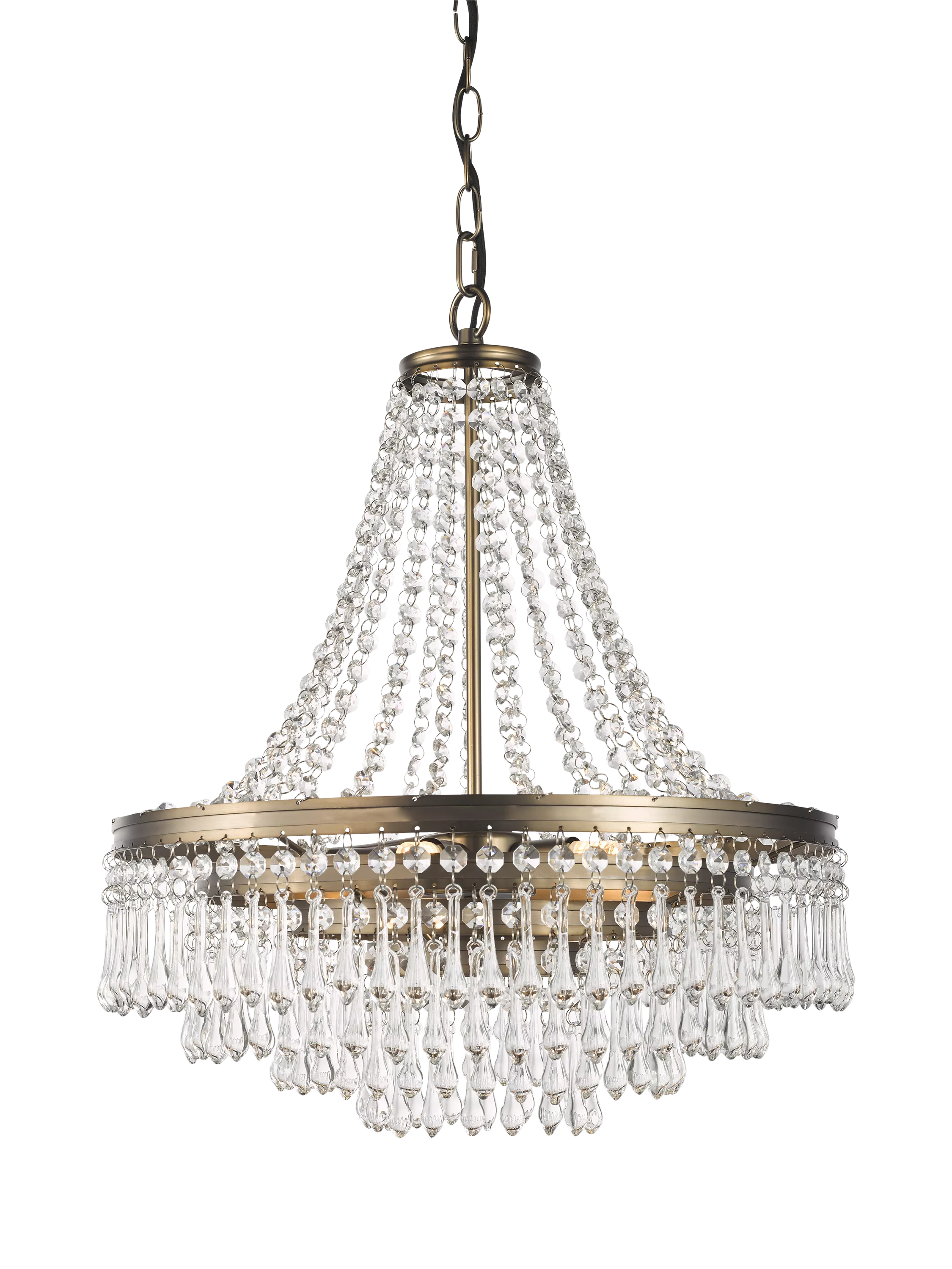 John Lewis La Scala satin bronze swag chandelier 52cm, UK version