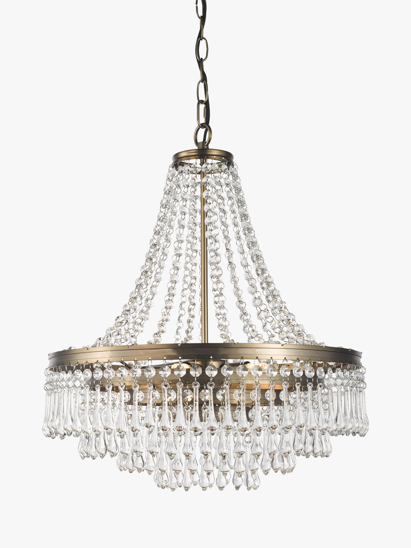 John Lewis La Scala satin bronze swag chandelier 52cm, UK version