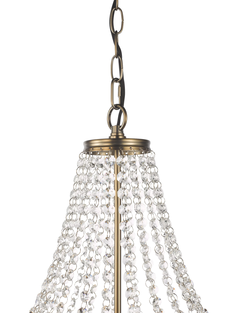John Lewis La Scala satin bronze swag chandelier 52cm, UK version