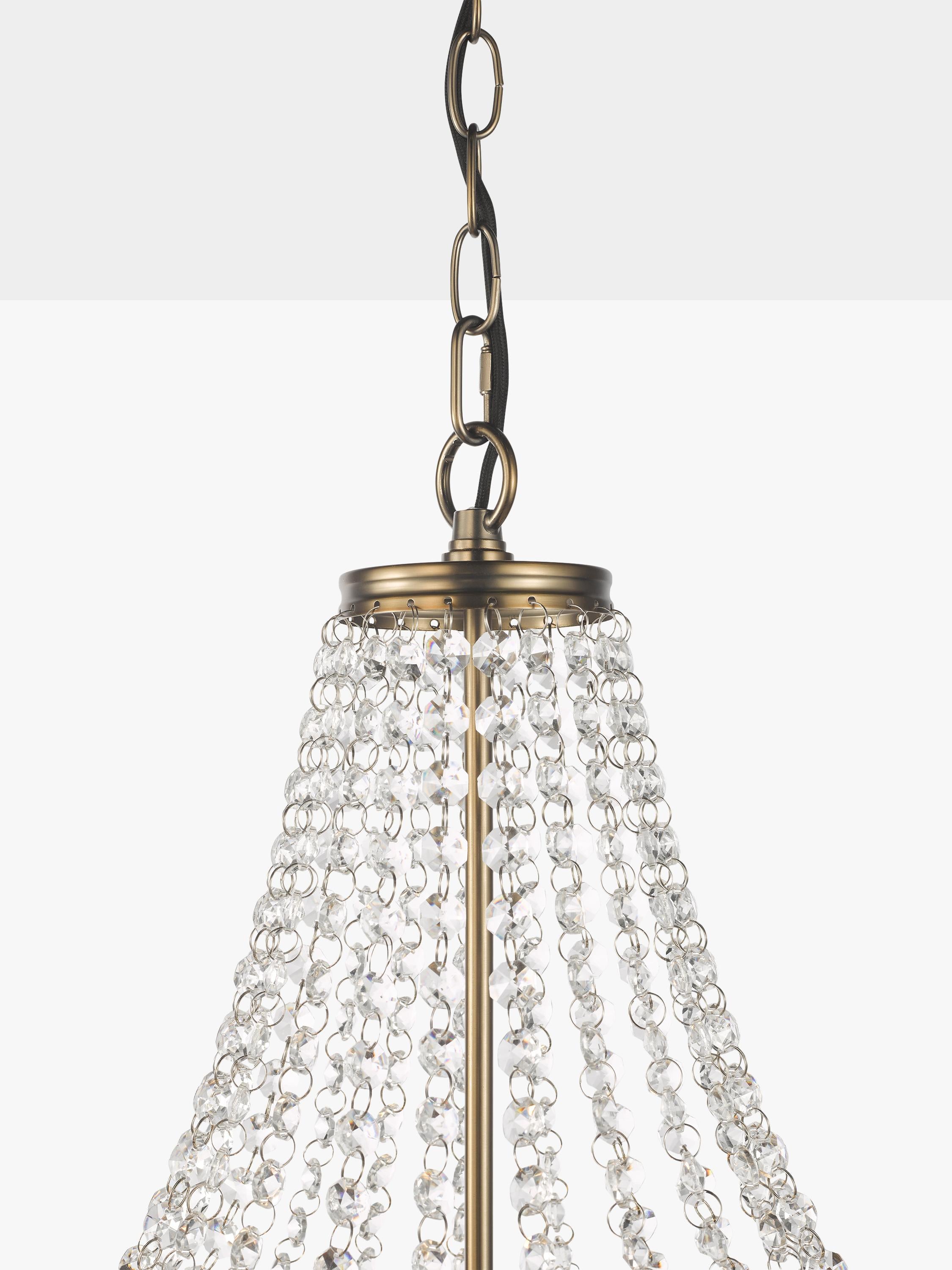 John Lewis La Scala satin bronze swag chandelier 52cm, UK version