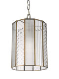 John Lewis Rhea textured glass ceiling light antique brass H31cm, imported from the UK