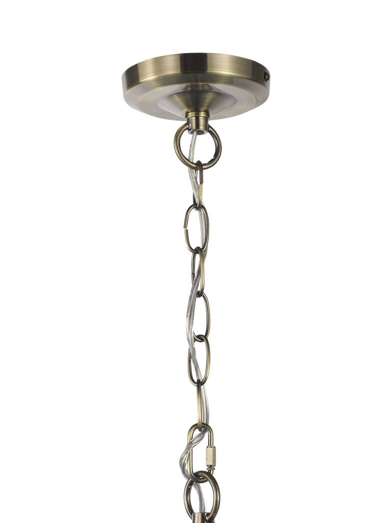 John Lewis Rhea textured glass ceiling light antique brass H31cm, imported from the UK