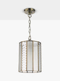 John Lewis Rhea textured glass ceiling light antique brass H31cm, imported from the UK