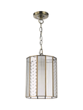 John Lewis Rhea textured glass ceiling light antique brass H31cm, imported from the UK