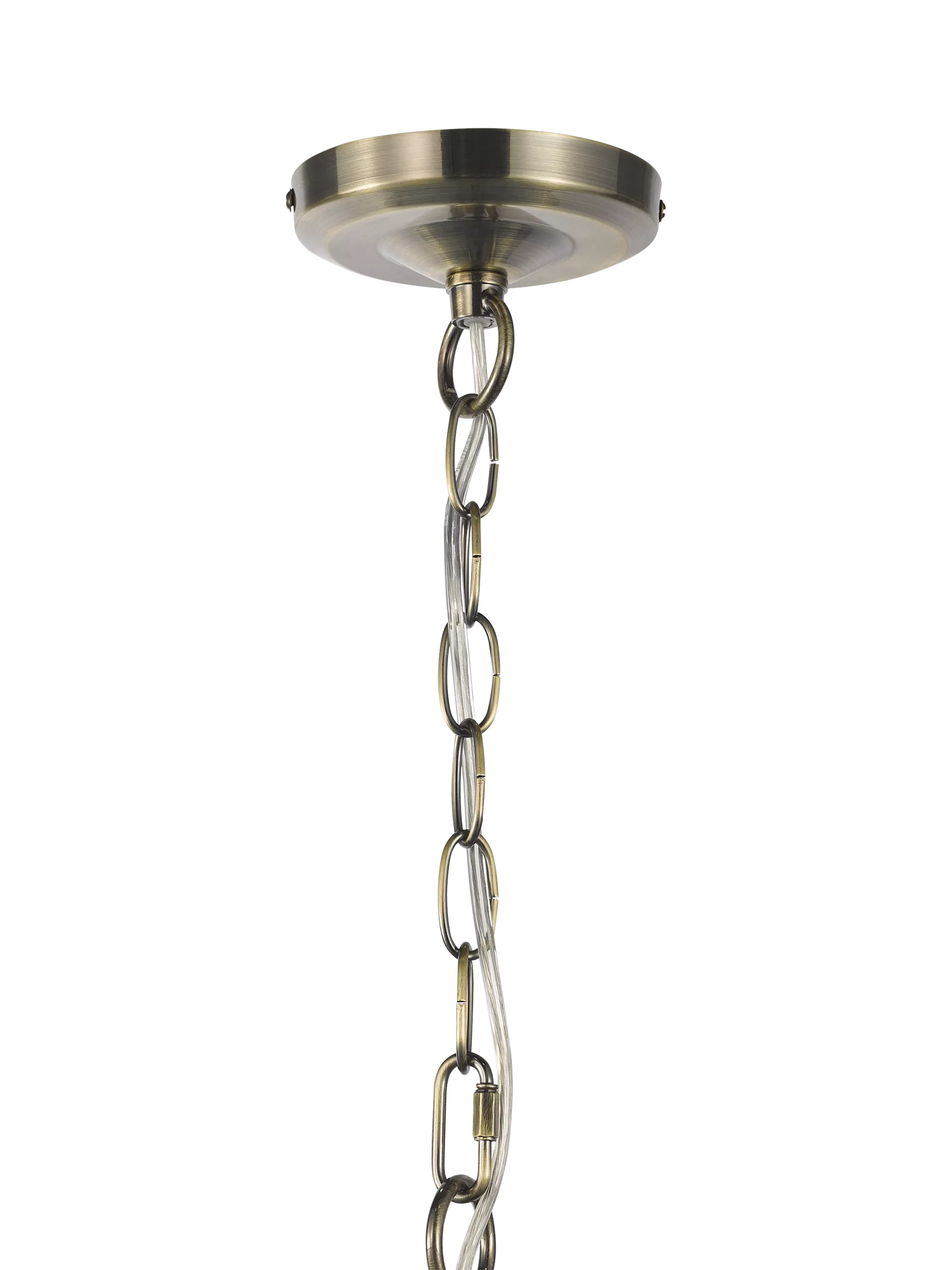 John Lewis Rhea textured glass tiered ceiling light antique brass (British brand)