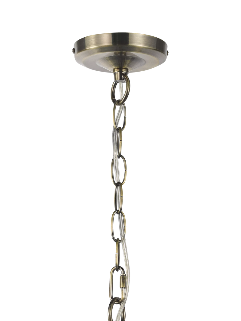John Lewis Rhea textured glass tiered ceiling light antique brass (British brand)