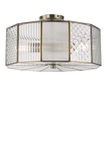 John Lewis Rhea semi flush ceiling light antique brass (British brand)