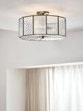 John Lewis Rhea semi flush ceiling light antique brass (British brand)