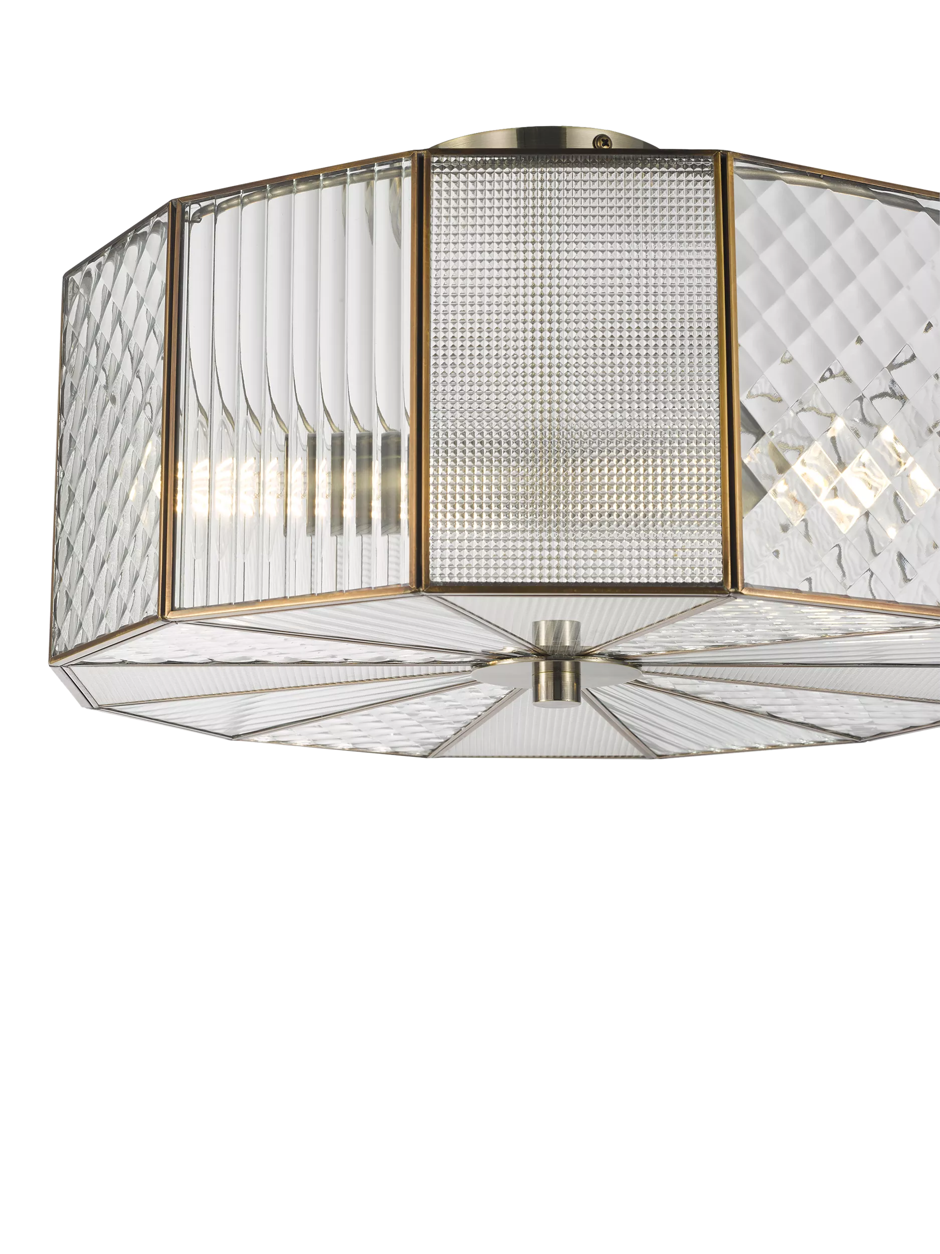 John Lewis Rhea semi flush ceiling light antique brass (British brand)