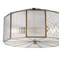 John Lewis Rhea semi flush ceiling light antique brass (British brand)