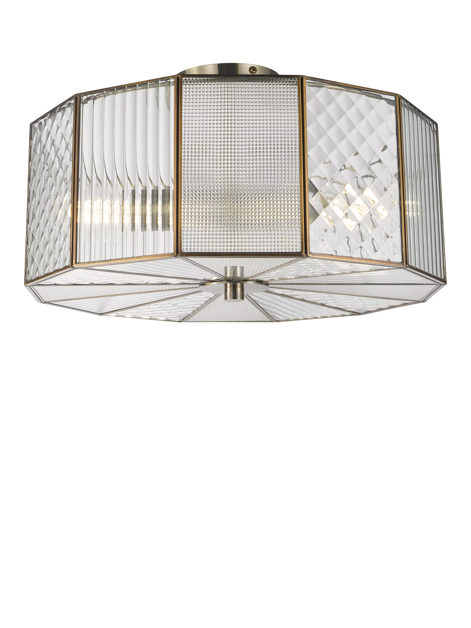 John Lewis Rhea semi flush ceiling light antique brass (British brand)