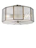 John Lewis Rhea semi flush ceiling light antique brass (British brand)