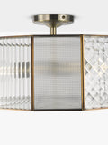 John Lewis Rhea semi flush ceiling light antique brass (British brand)