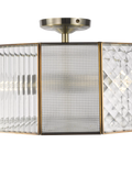 John Lewis Rhea semi flush ceiling light antique brass (British brand)