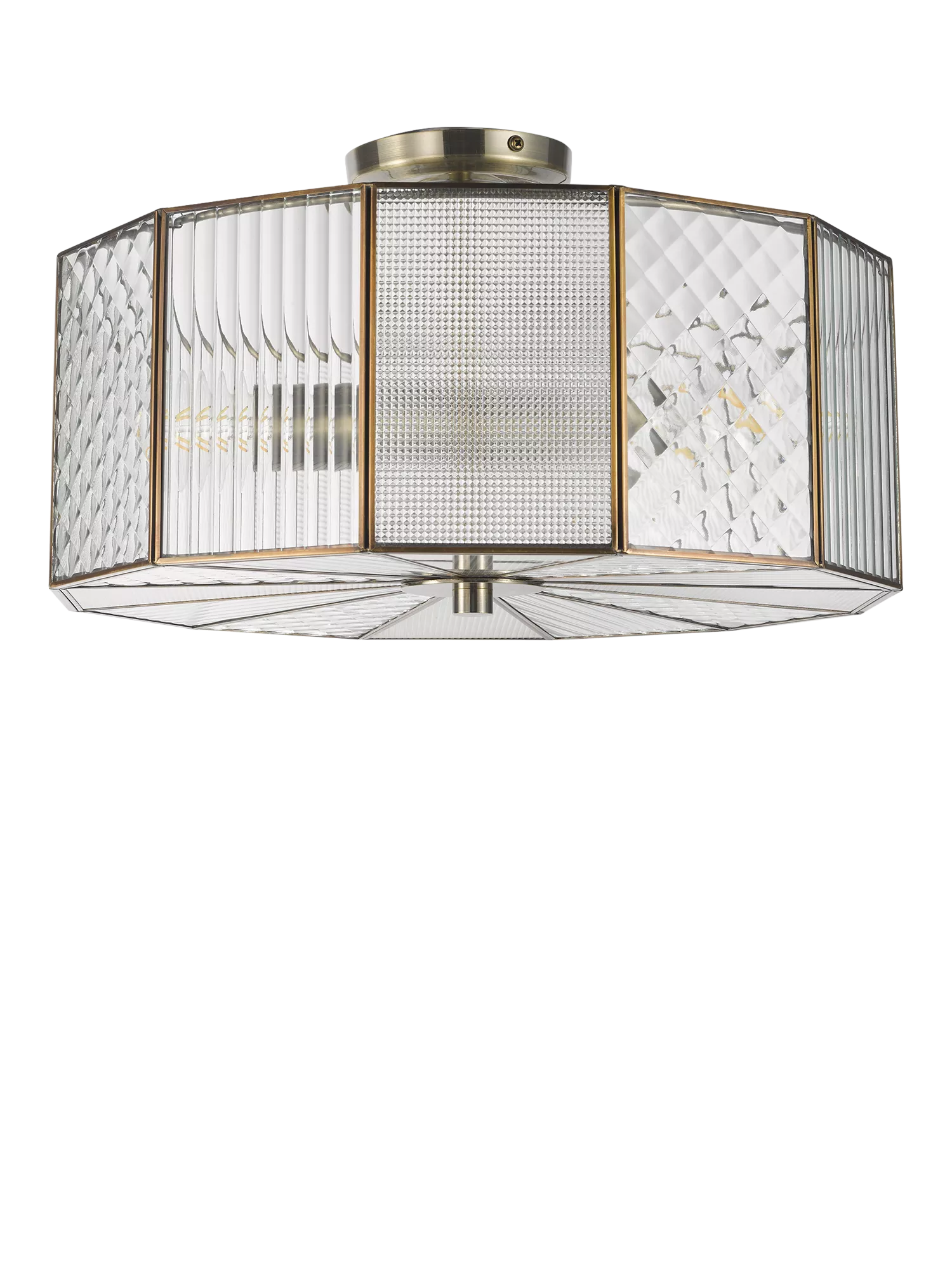 John Lewis Rhea semi flush ceiling light antique brass (British brand)