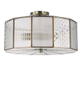 John Lewis Rhea semi flush ceiling light antique brass (British brand)