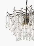 John Lewis Verity glass chandelier antique brass, imported from the UK