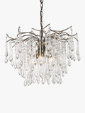 John Lewis Verity glass chandelier antique brass, imported from the UK