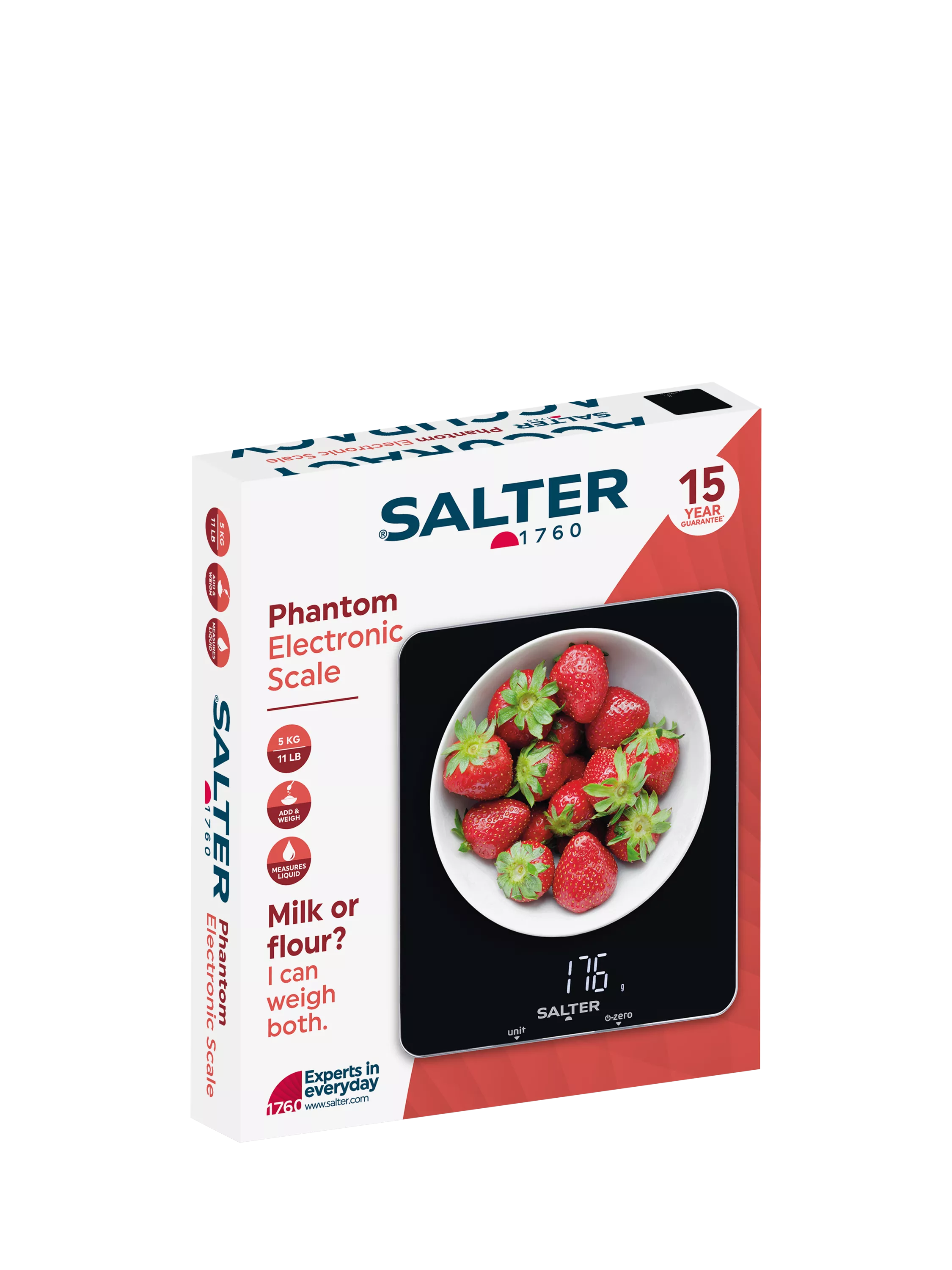 Salter Phantom electronic kitchen scale 5kg black - British product