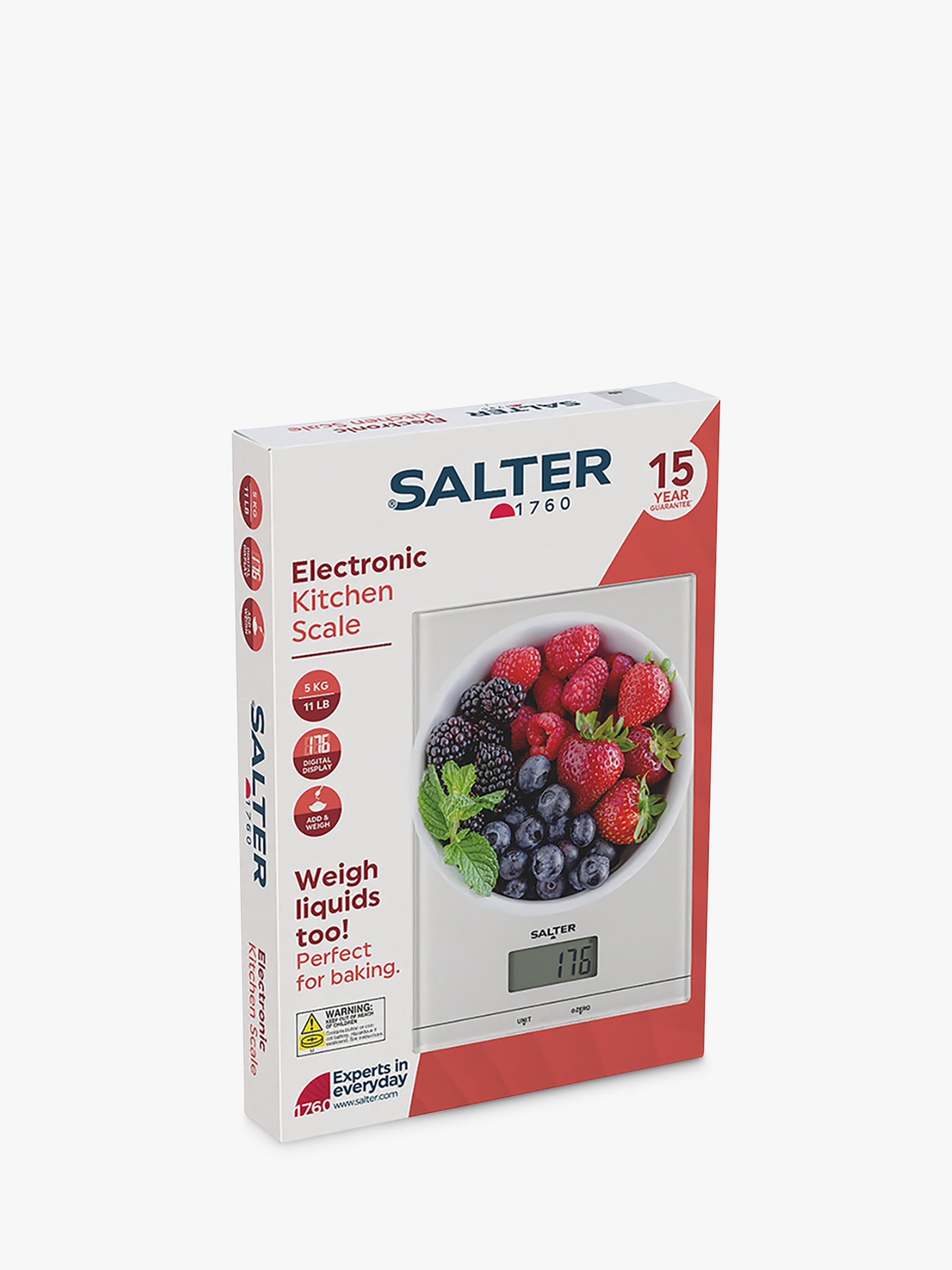 Salter digital kitchen scale 5kg white, imported from the UK