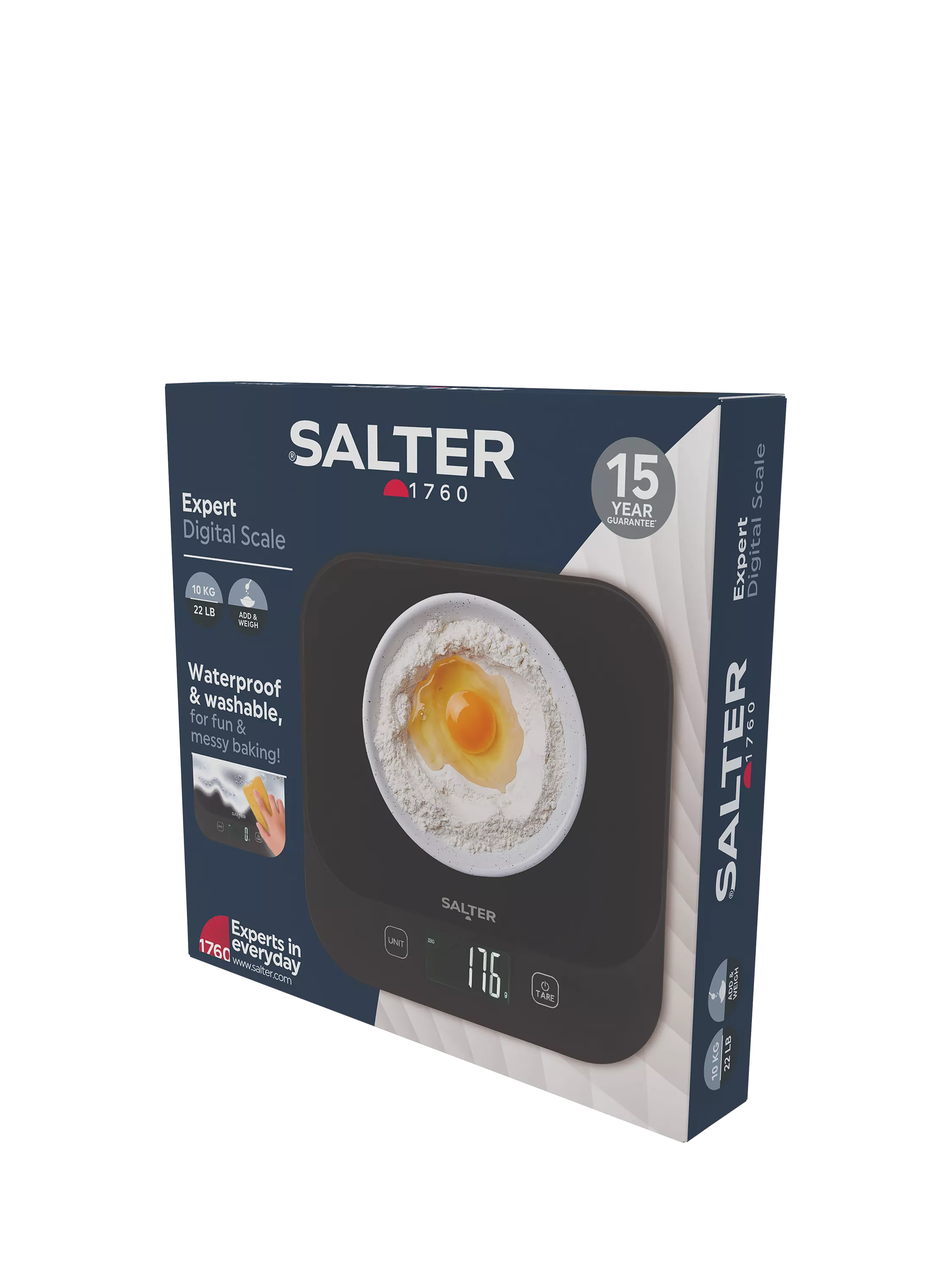 Salter waterproof digital kitchen scale 10kg, UK version