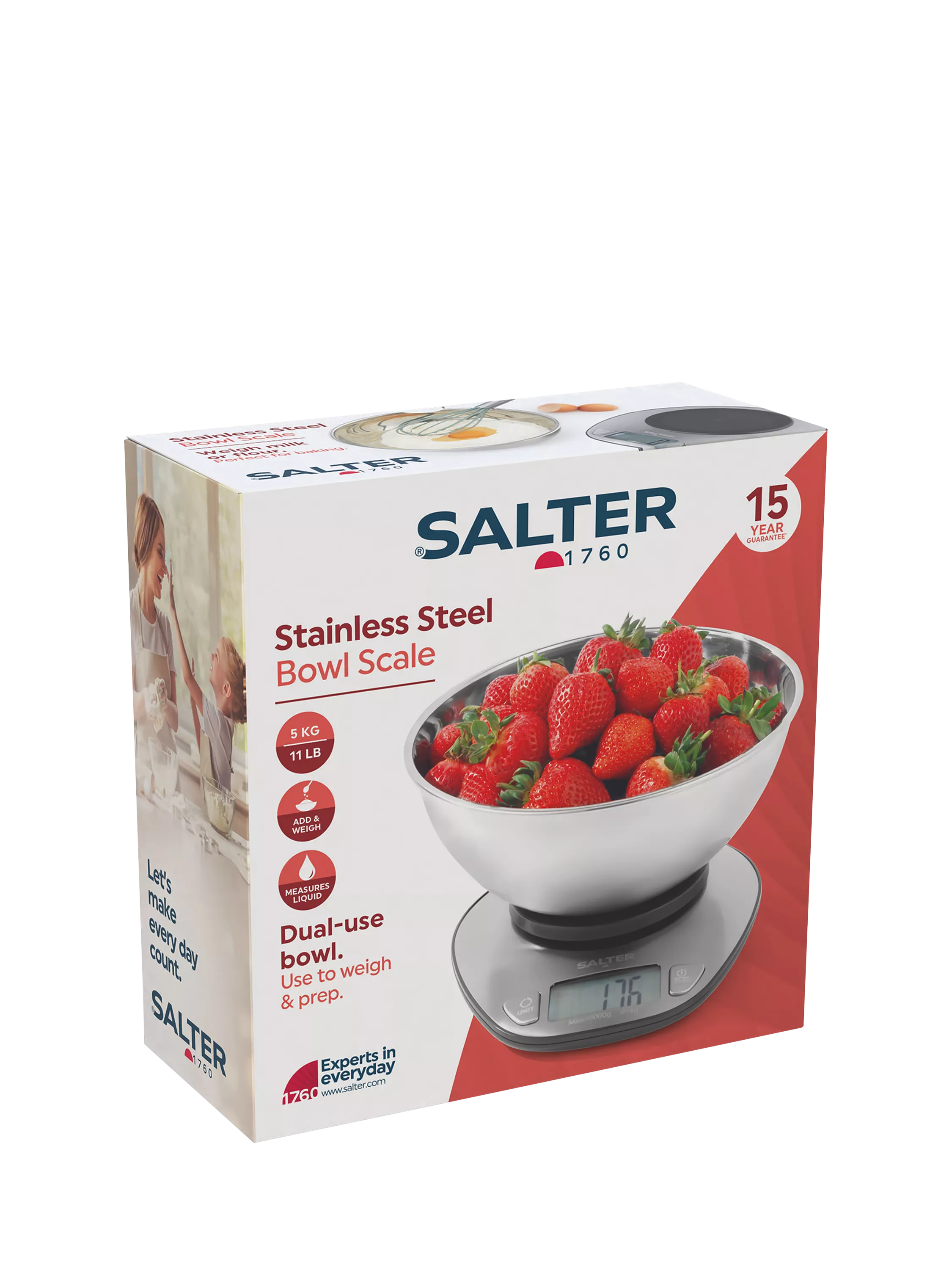 Salter stainless steel bowl kitchen scale 5kg - British product