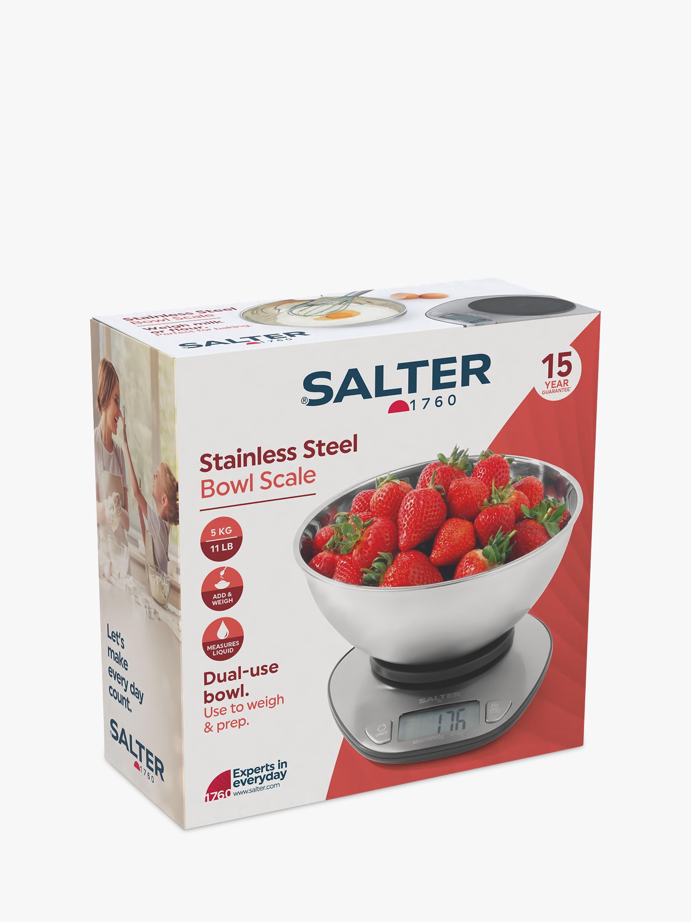 Salter stainless steel bowl kitchen scale 5kg - British product