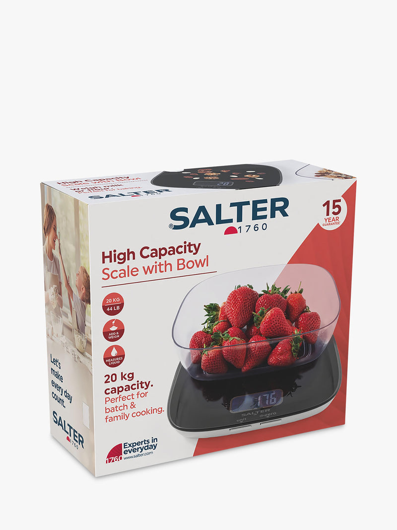 Salter Contour digital kitchen scale with bowl 20kg (British brand)