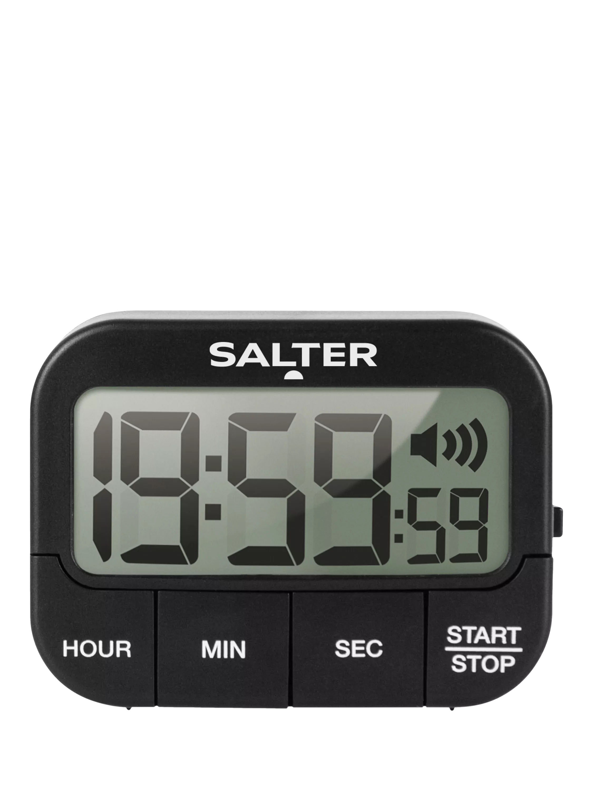 Salter Extra Loud Beeper digital kitchen timer in black (British brand)
