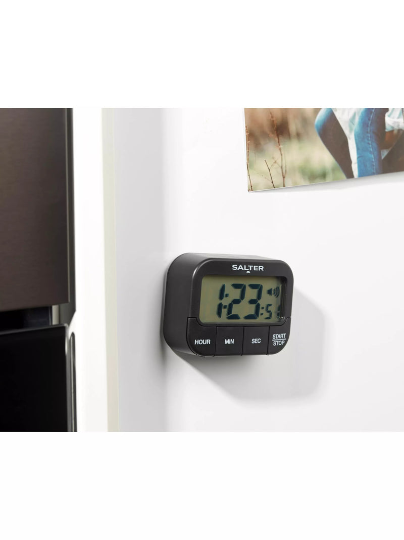Salter Extra Loud Beeper digital kitchen timer in black (British brand)