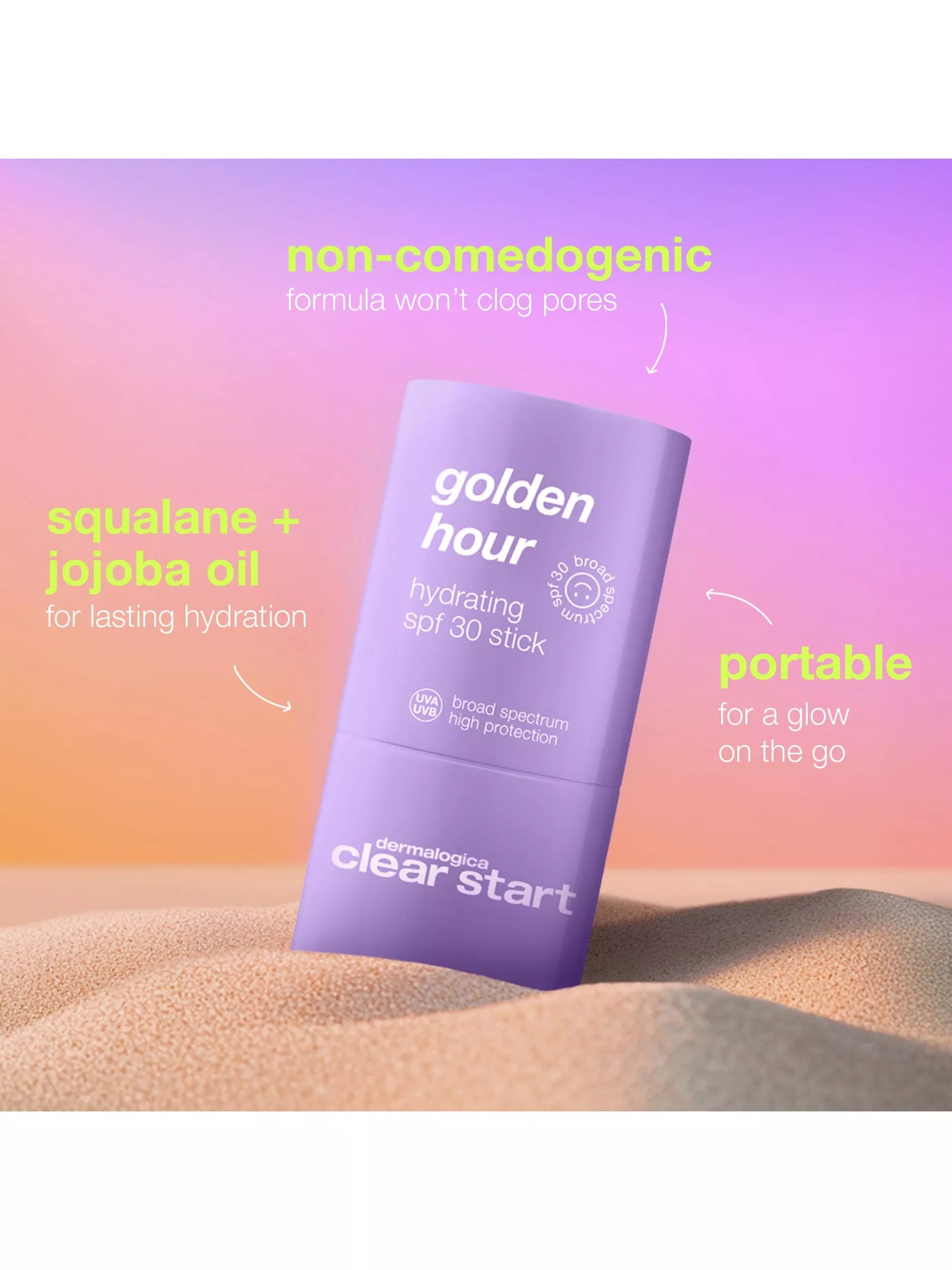 Dermalogica Clear Start Golden Hour Hydrating SPF 30 Stick 20ml, UK version