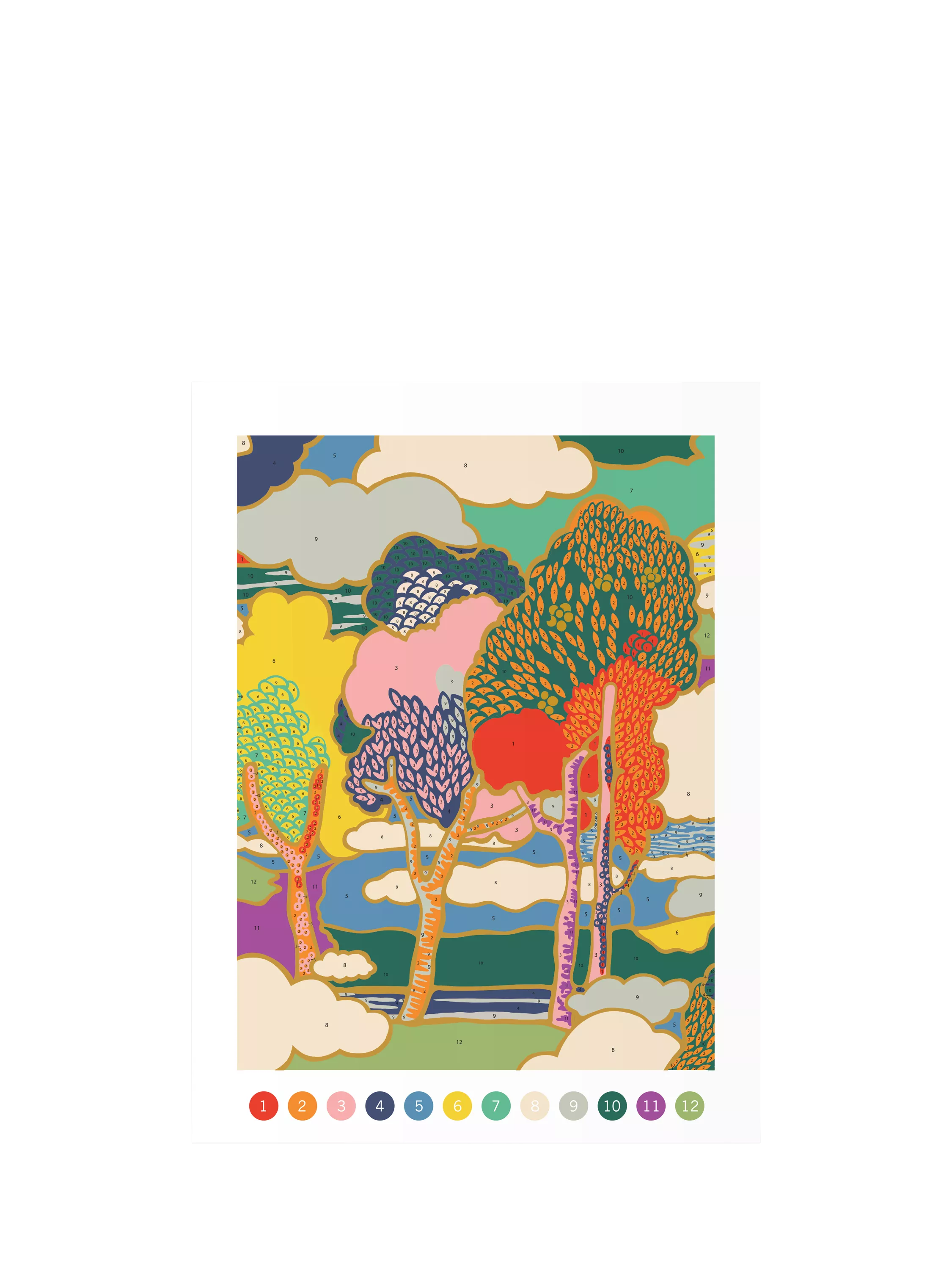 Galison Liberty print paint by numbers kit 30x24cm, imported from the UK