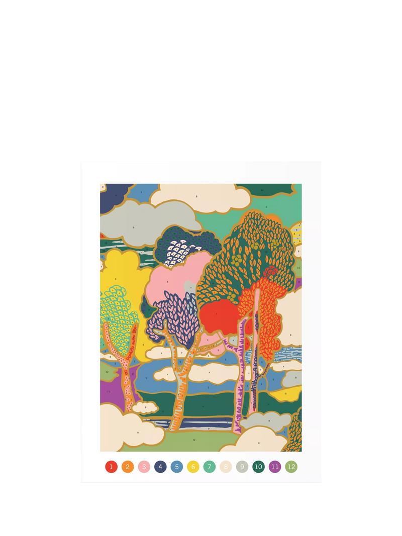 Galison Liberty print paint by numbers kit 30x24cm, imported from the UK