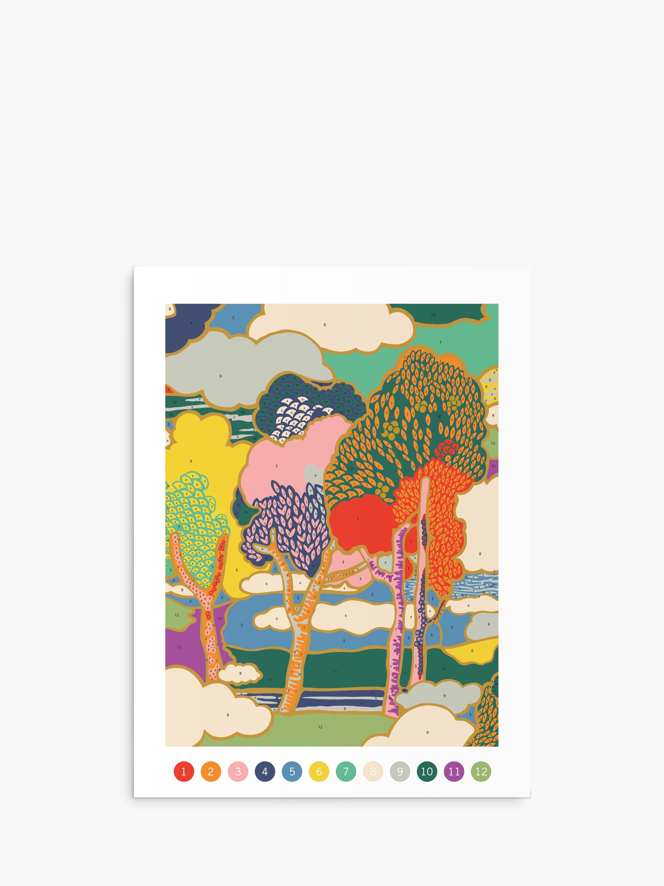 Galison Liberty print paint by numbers kit 30x24cm, imported from the UK