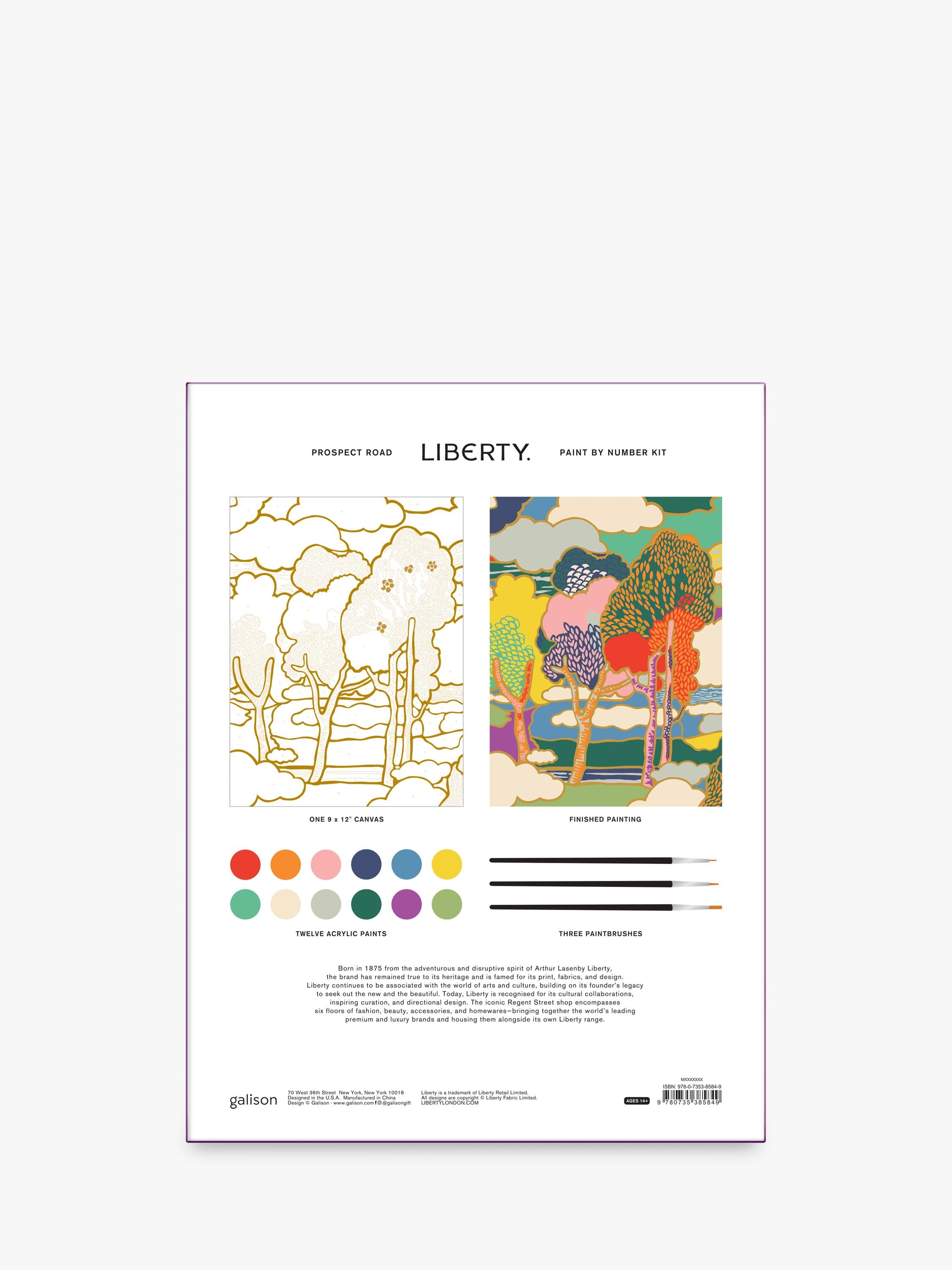 Galison Liberty print paint by numbers kit 30x24cm, imported from the UK